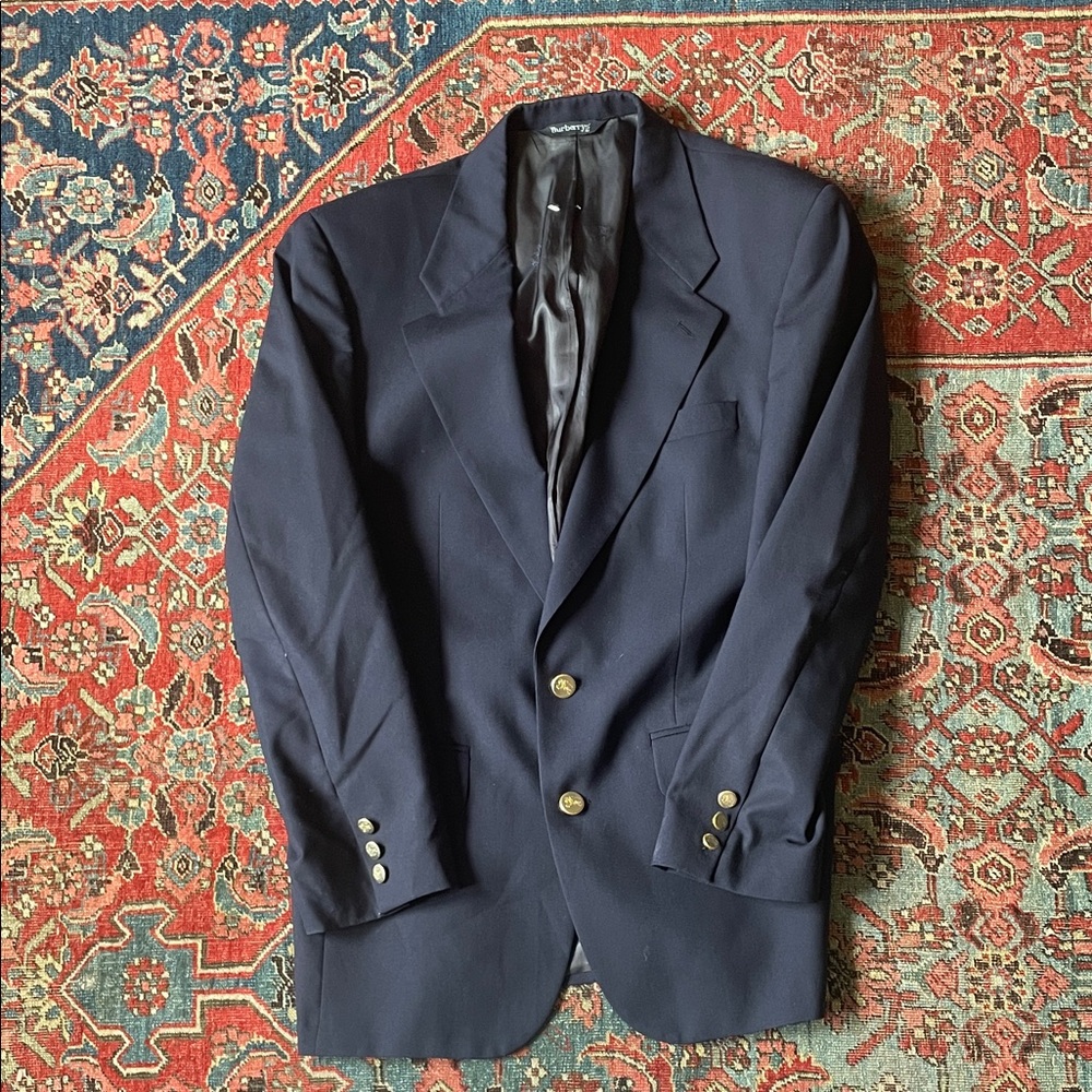 Burberry Navy Blazer with Gold Buttons